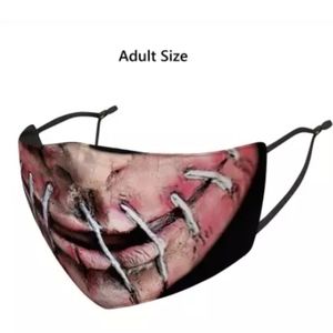 Scary Smile stitches scary Reusable face mask